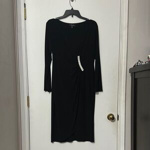 Black Long Sleeve Sheath Dress